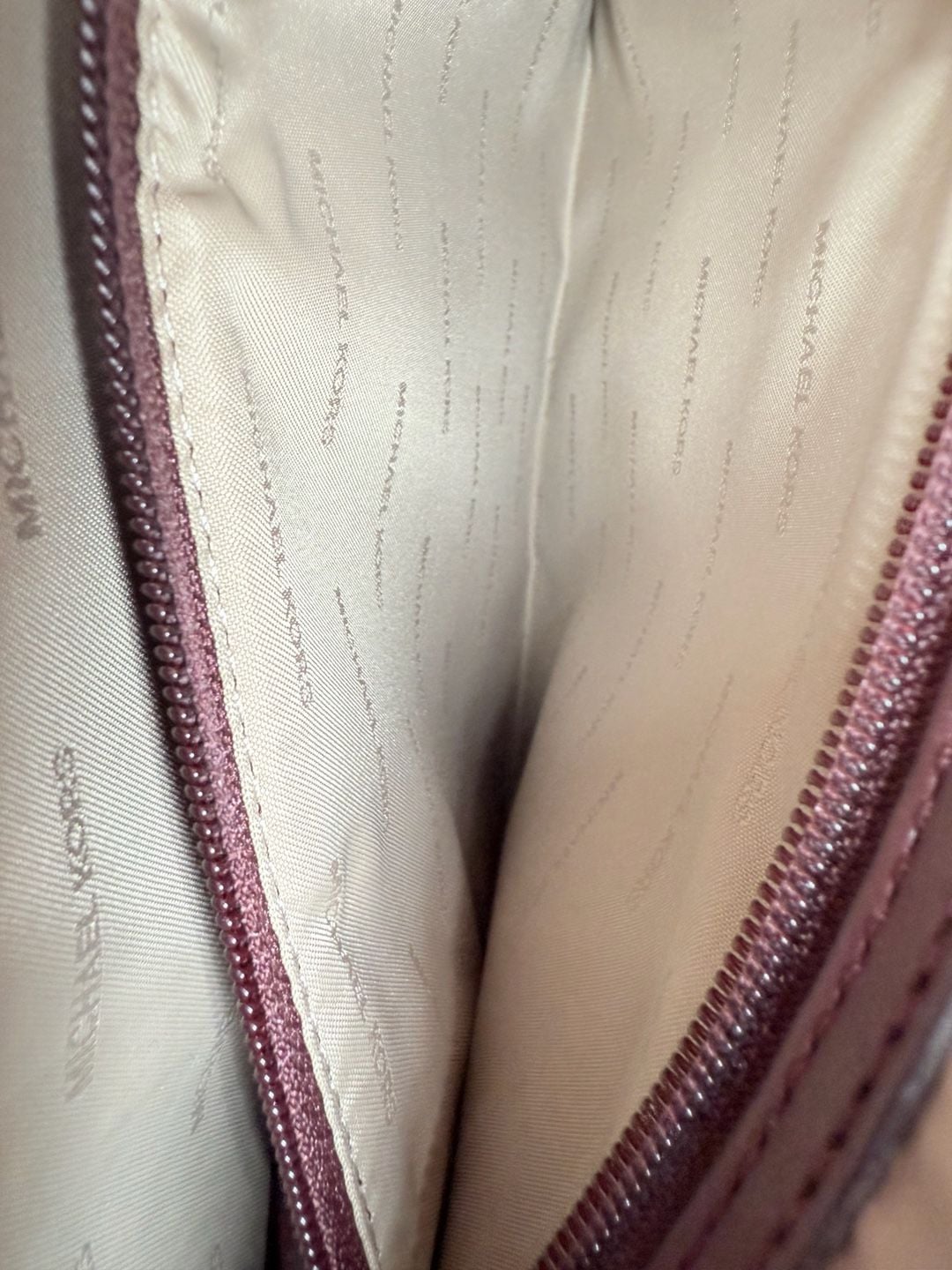 Michael Kors Mercer Large Pebbled Leather Accordion Tote Bag Burgundy 15