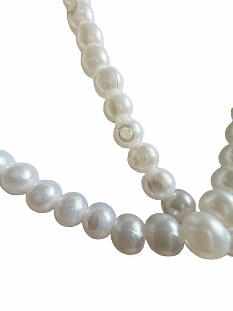 Unbranded Double Strand Faux Pearl Necklace White 7