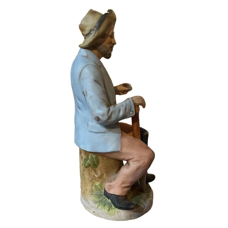 HOMCO #1433 Old Man with Shovel & Pipe Porcelain Figurine 4