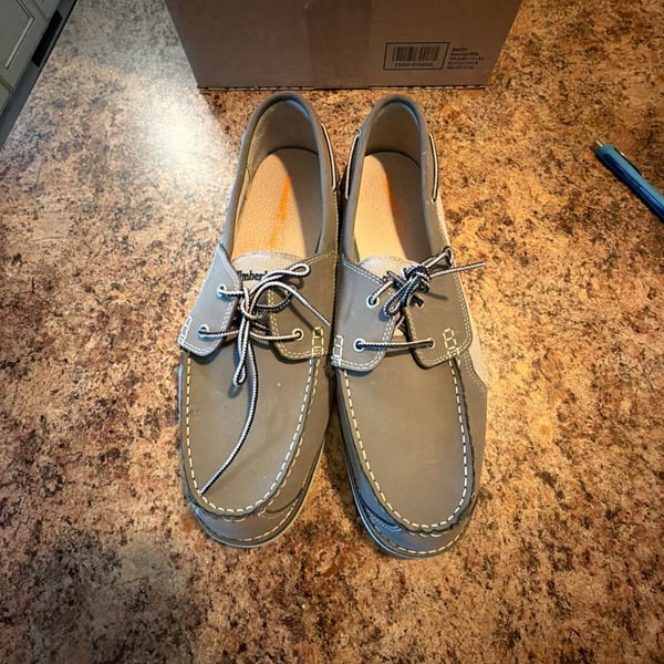 Timberland Atlantis Break Boat Shoes Size 11 Grey Nubuck