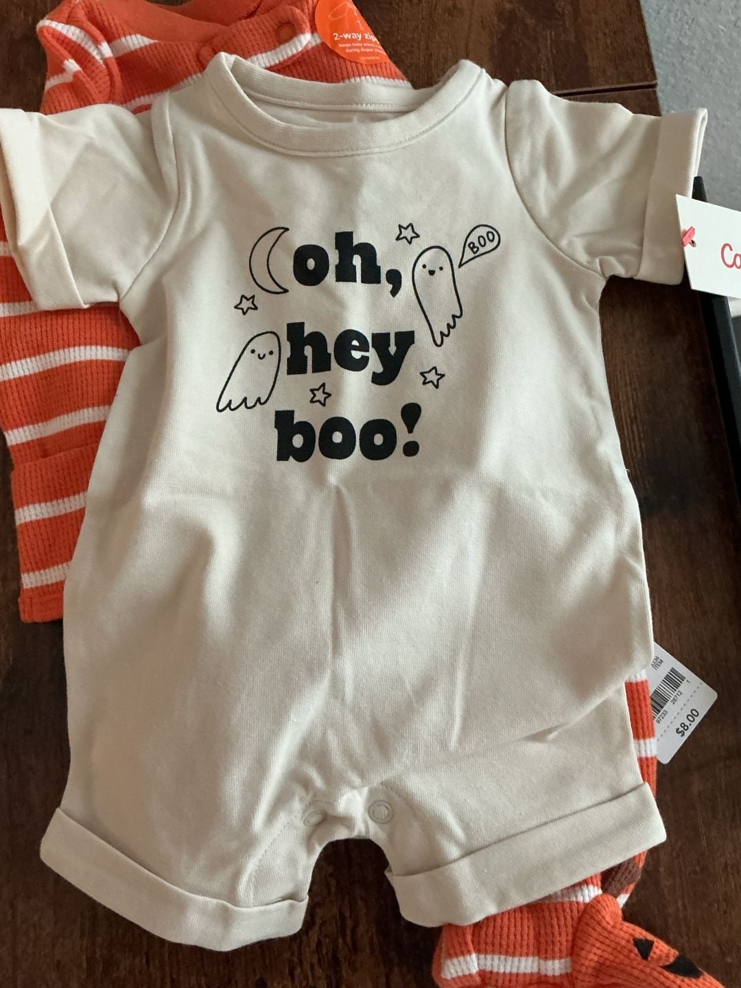 Carter's & Cat & Jack Halloween Bundle Boo Pumpkin one piece-Romper Newborn 6