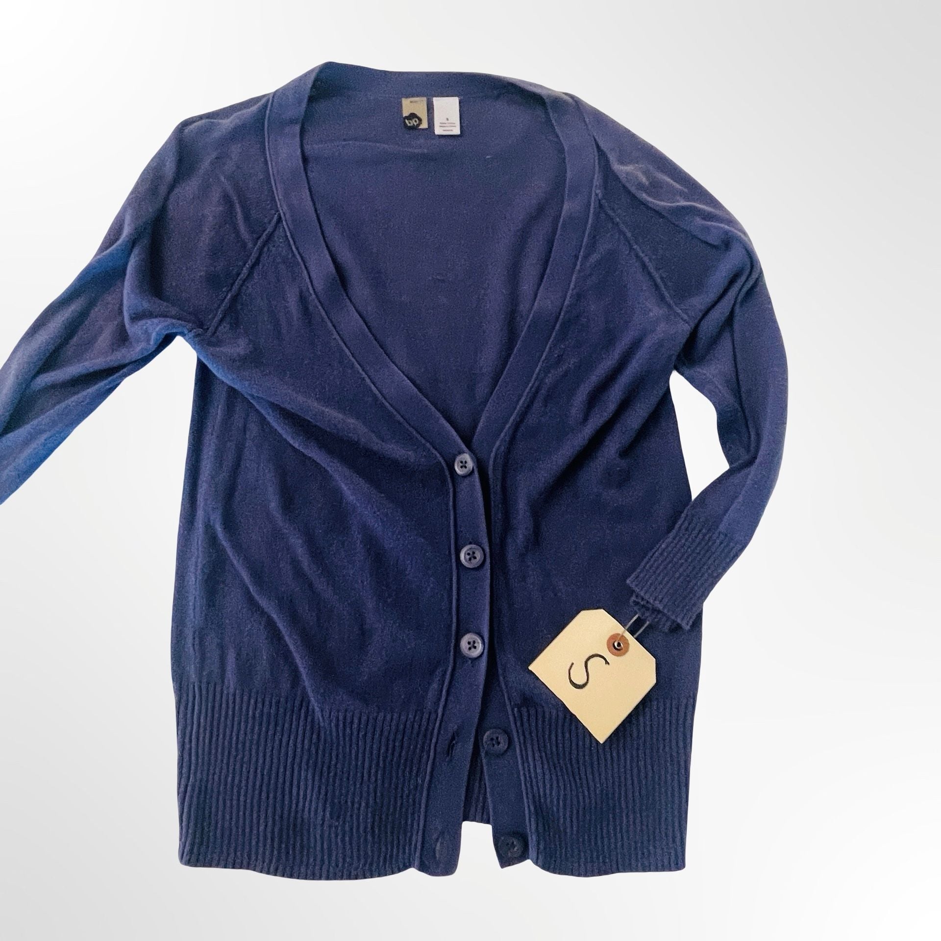 bp. V-Neck Cardigan Size S Blue Cotton Knit Sweater 6