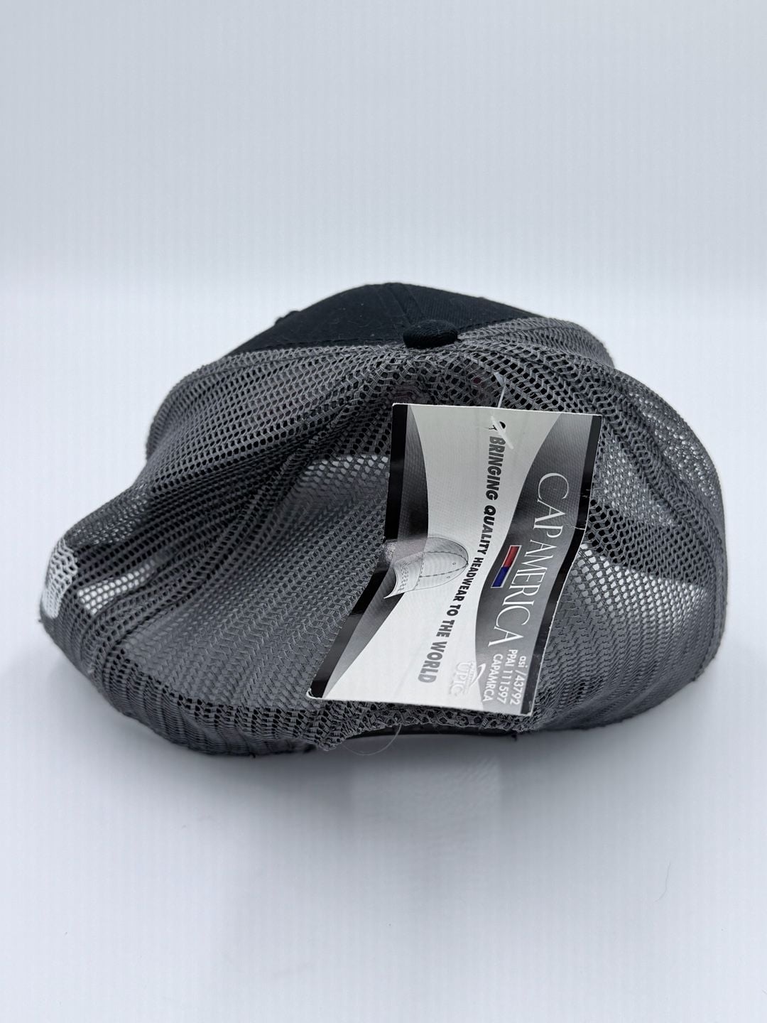 Cap America Dunkin' Donuts Trucker Hat Black Gray Mesh Snapback 7