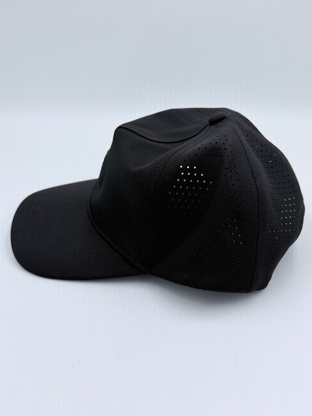 Nestrand Black Perforated Baseball Cap with Adjustable Strap 3