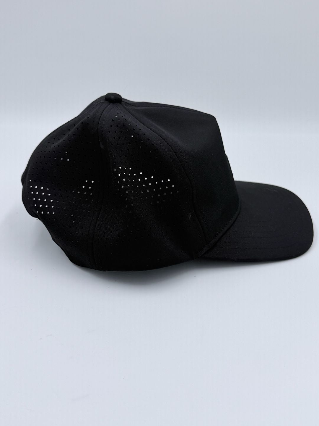 Nestrand Black Perforated Baseball Cap with Adjustable Strap 5