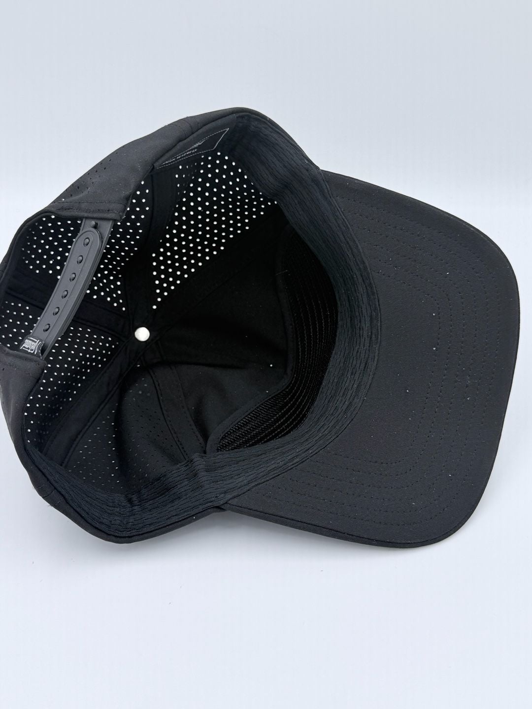 Nestrand Black Perforated Baseball Cap with Adjustable Strap 6