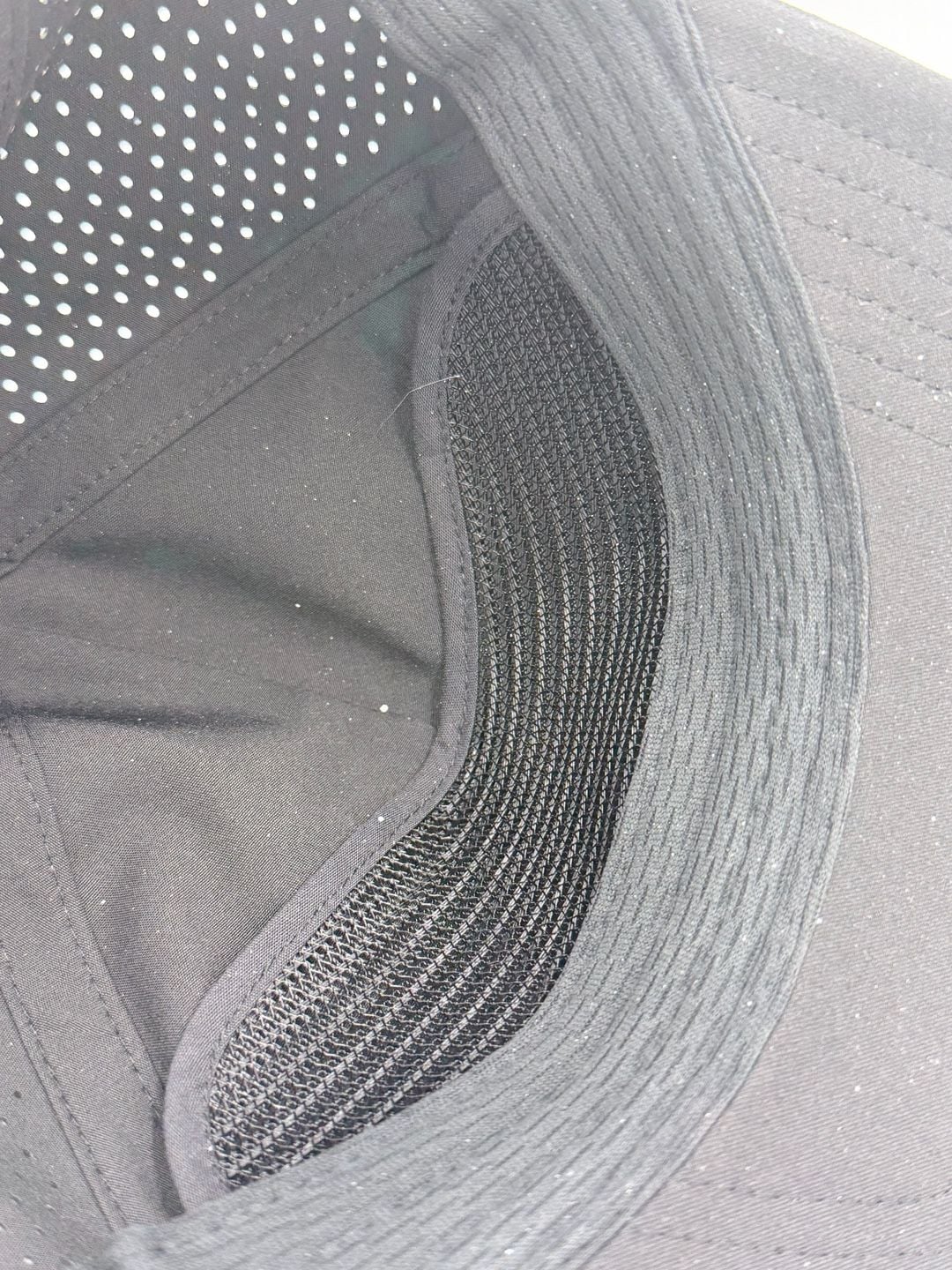 Nestrand Black Perforated Baseball Cap with Adjustable Strap 7