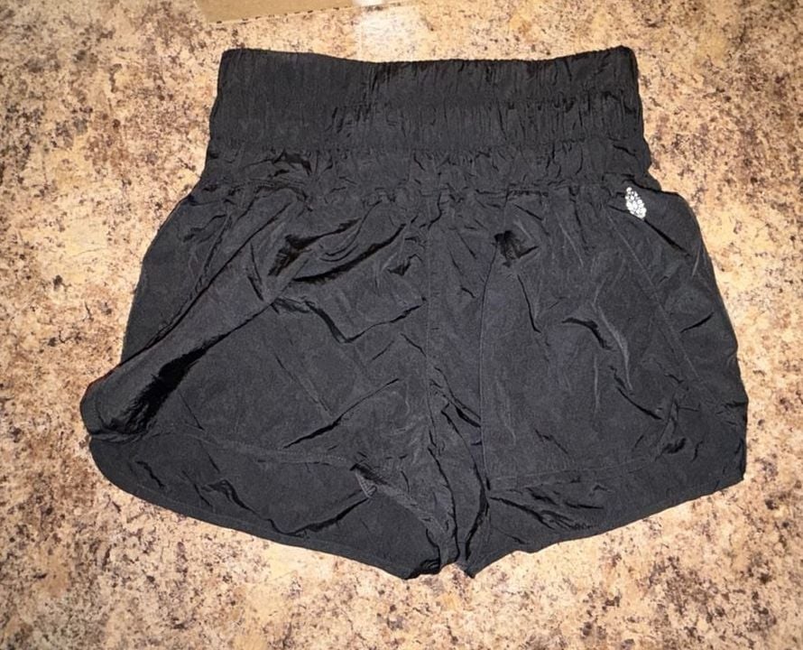 Free People FP Movement The Way Home Nylon Shorts Black Size S 3