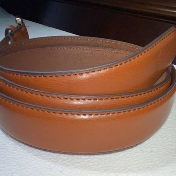 Nautica Brown Leather Dress Belt 38 Inches