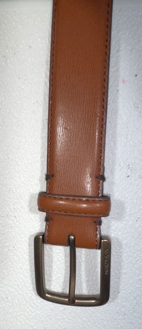 Nautica Brown Leather Dress Belt 38 Inches 7
