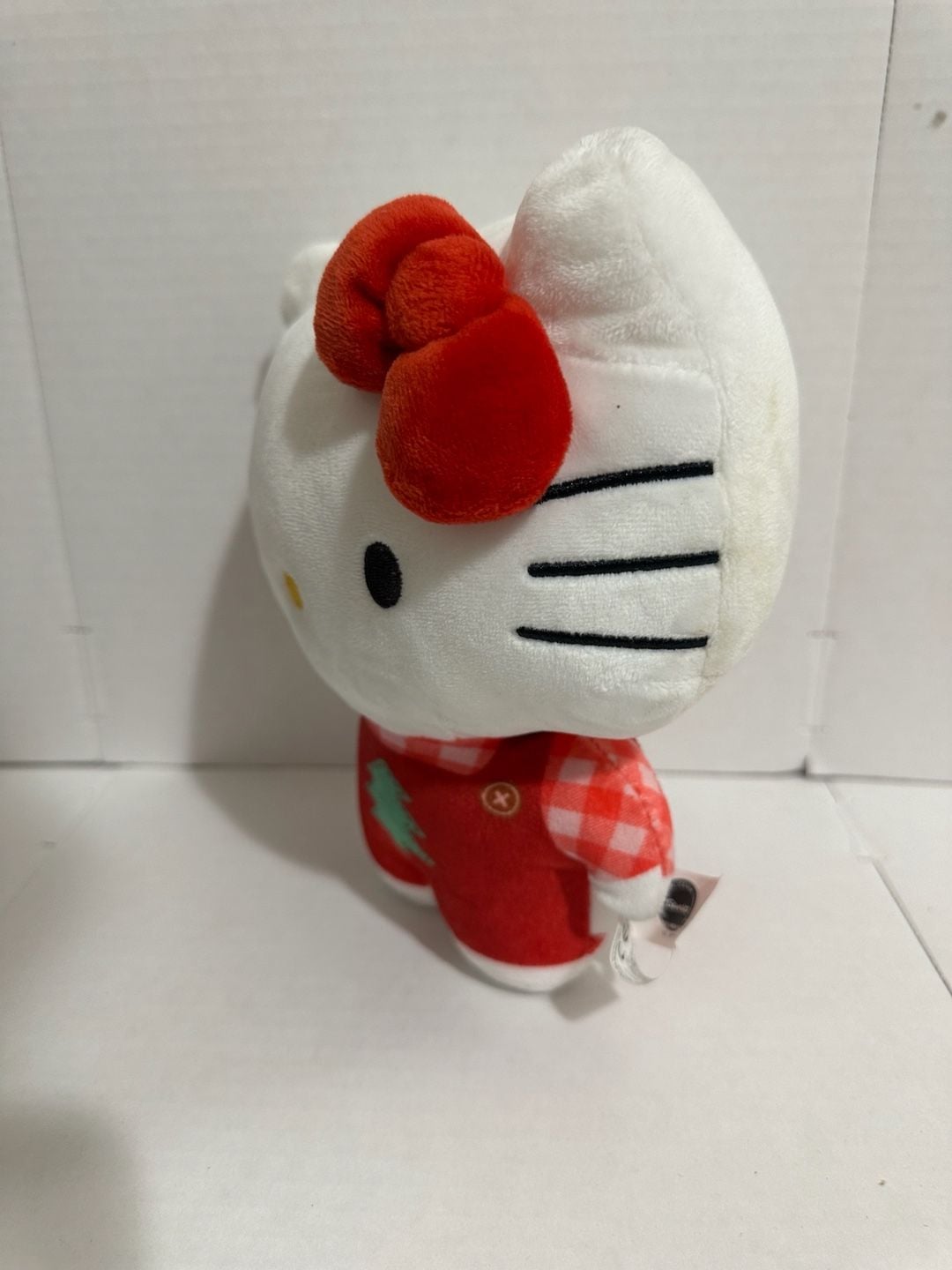 Hello Kitty Christmas Holiday Plush Toy Red Overalls Tree 2