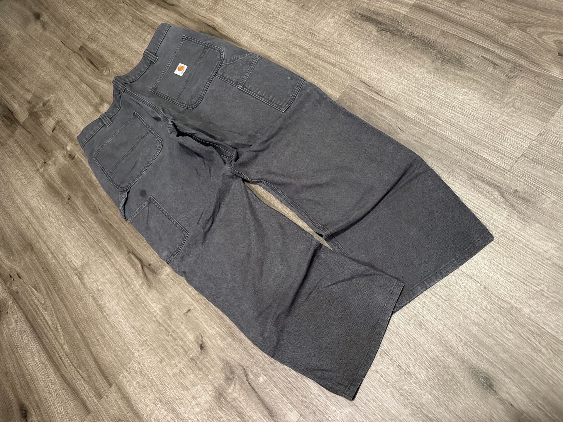 Carhartt Baggy Double Knee Pants w/ Knee Pads Workwear Gray 36x30
2