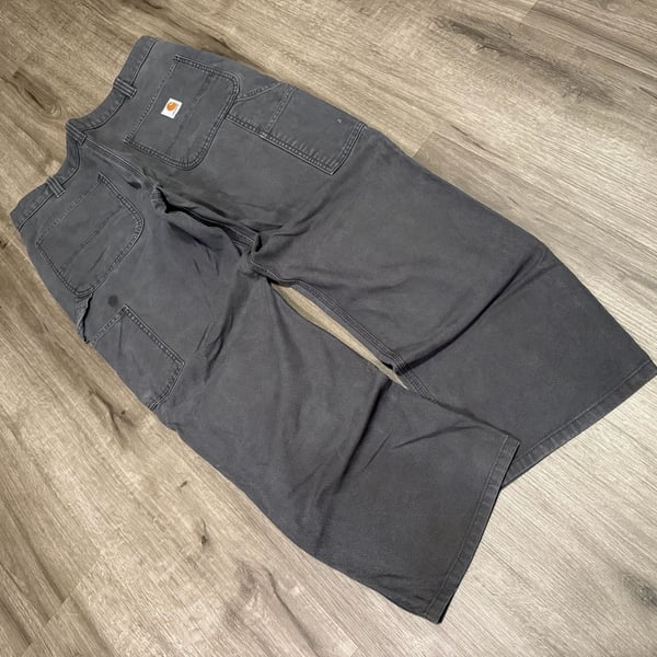Carhartt Baggy Double Knee Pants w/ Knee Pads Workwear Gray 36x30

