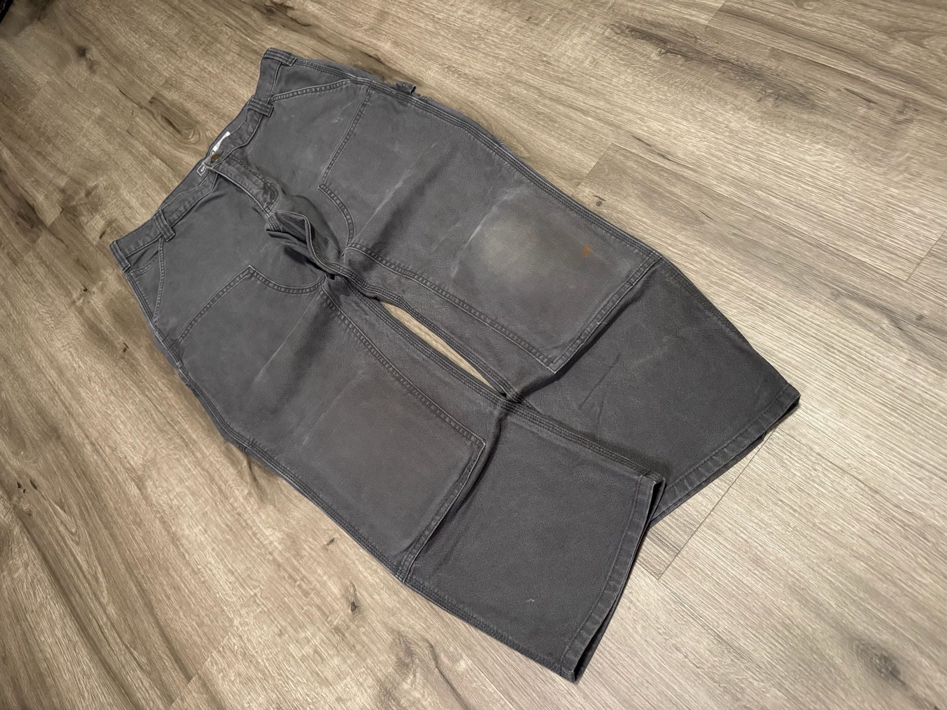 Carhartt Baggy Double Knee Pants w/ Knee Pads Workwear Gray 36x30
3