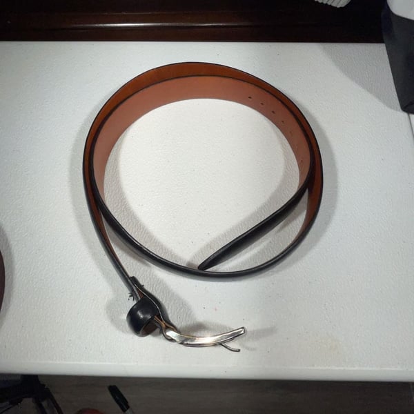 Tommy Hilfiger Black Leather Dress Belt 38/95