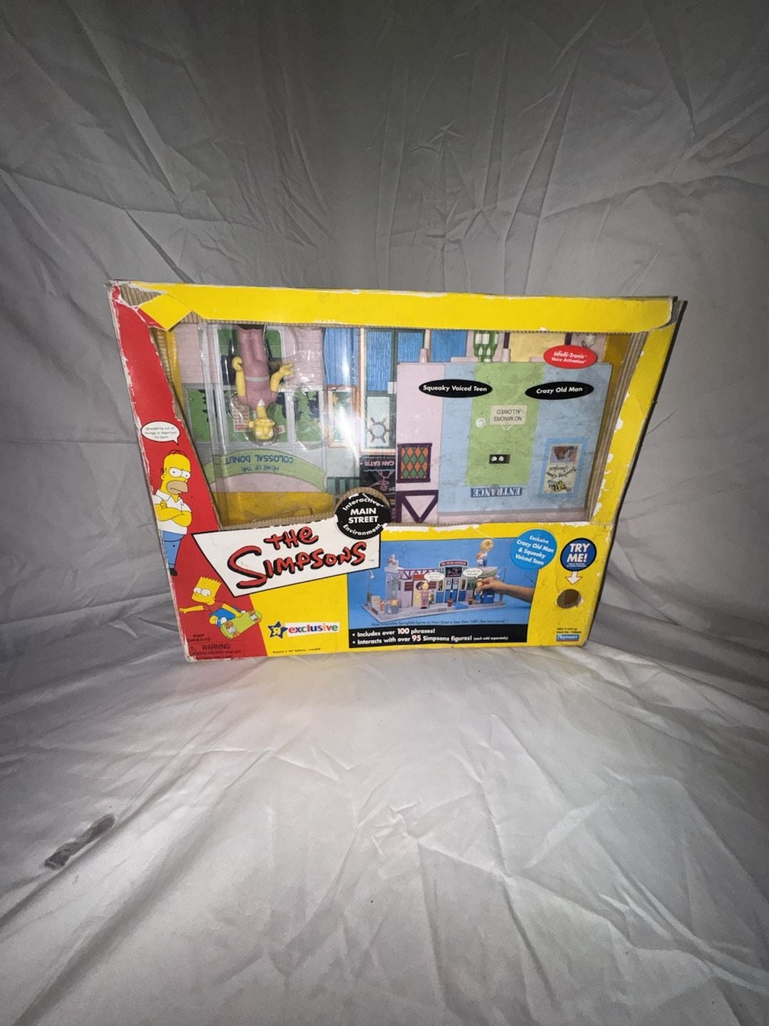 Playmates The Simpsons Interactive Main Street Environment Playset read desc 1