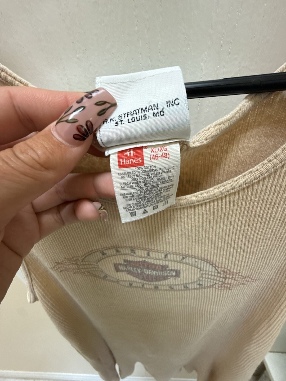 Harley-Davidson Tank Top Size XL Beige Ribbed Honolulu Hawaii 3