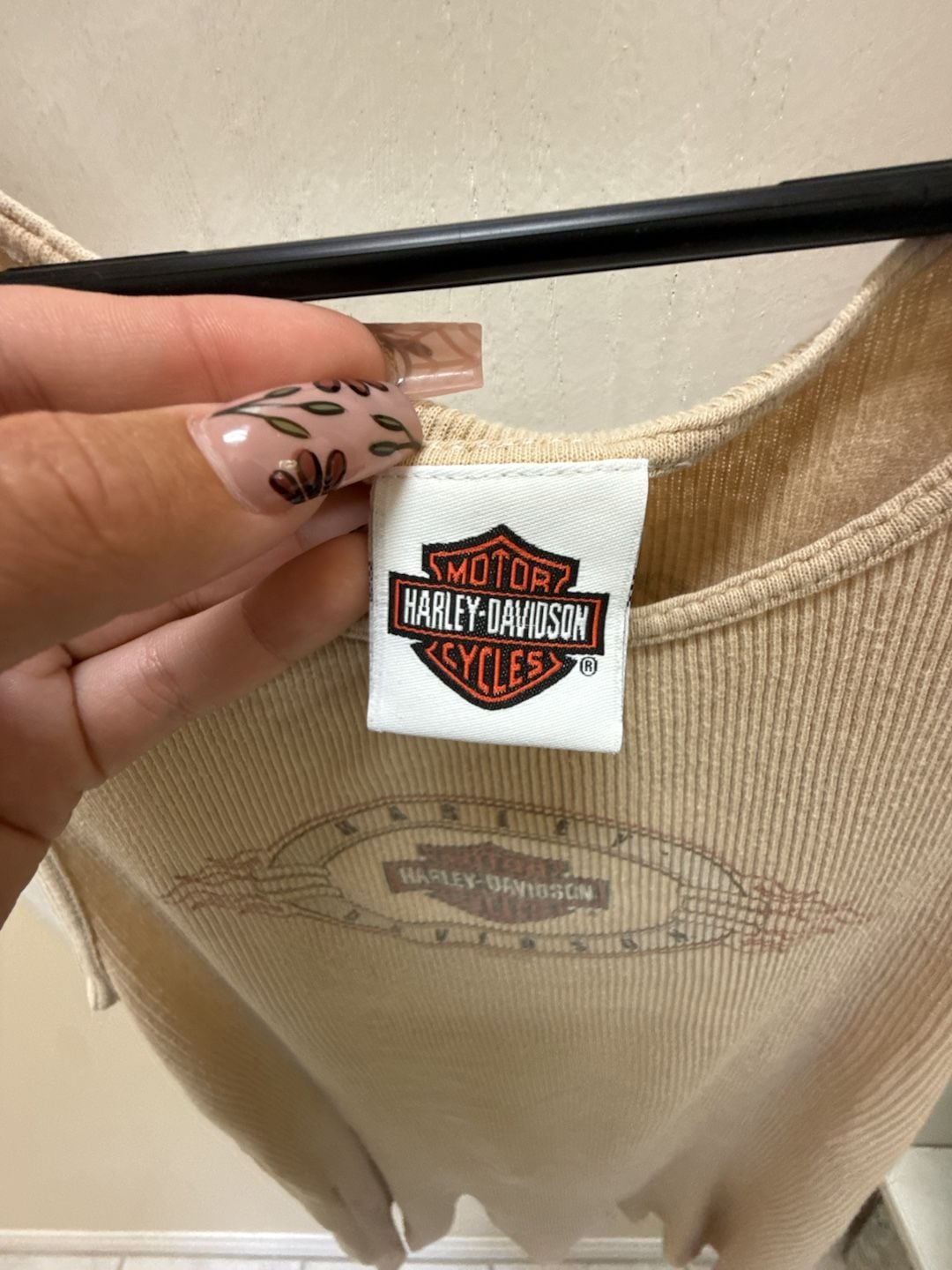 Harley-Davidson Tank Top Size XL Beige Ribbed Honolulu Hawaii 4