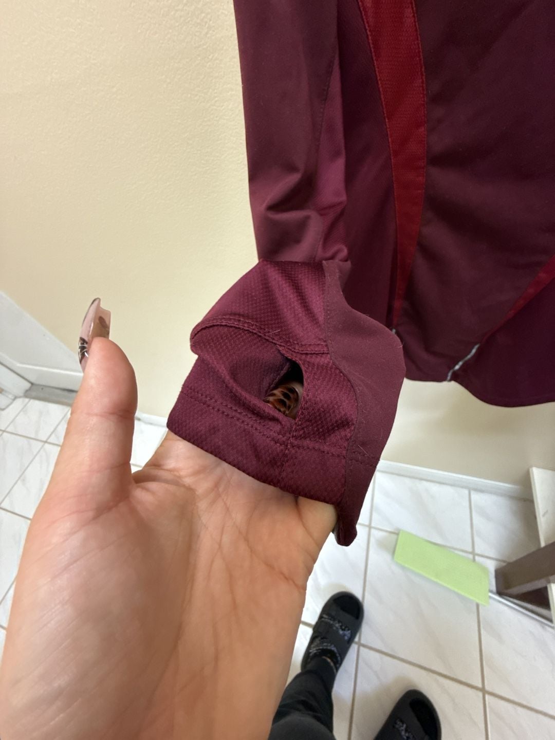 The North Face Full Zip Jacket Size M Burgundy Hooded Performance Fleece 6