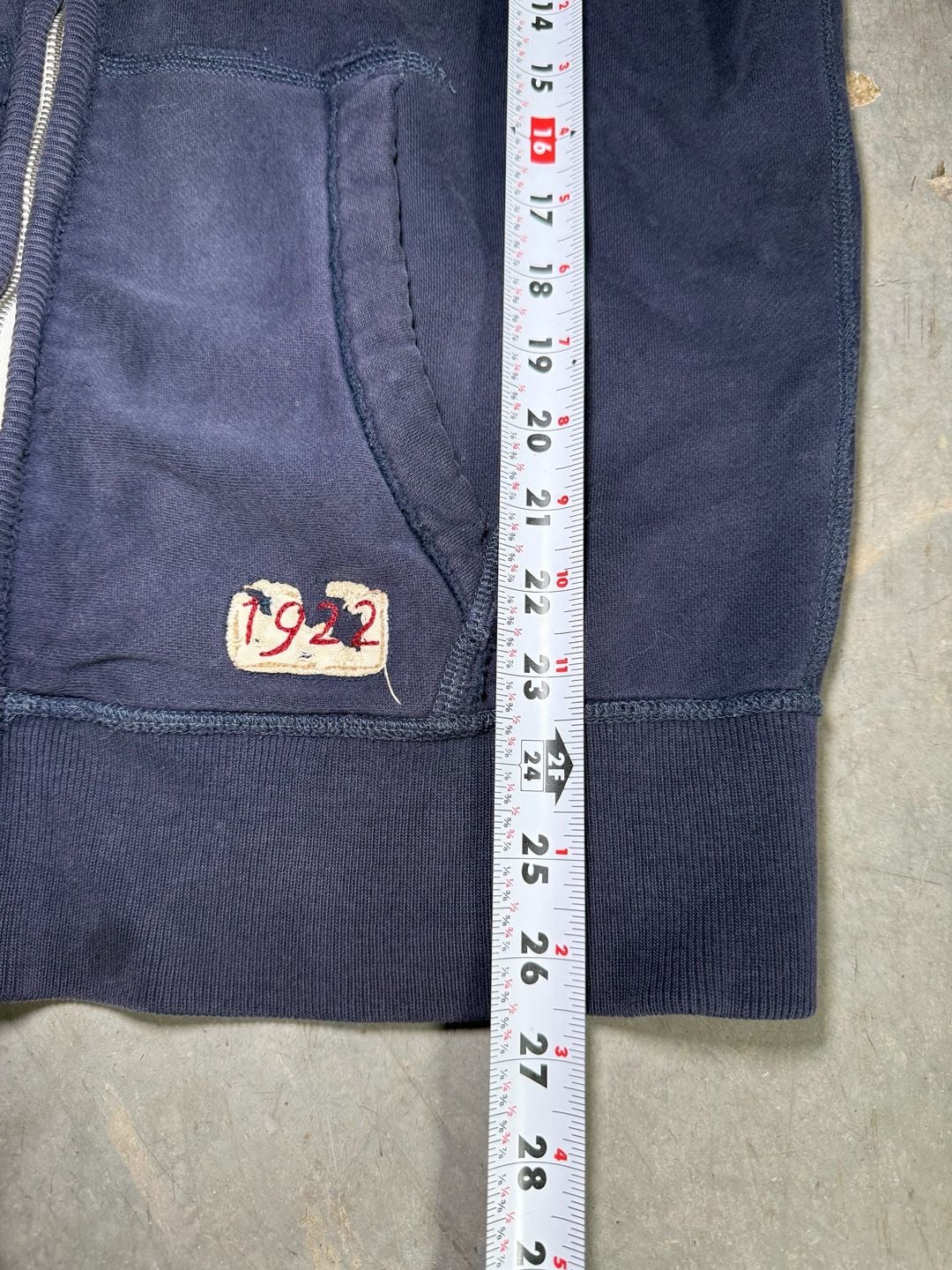 Y2K Hollister Surf Zip Up Hoodie Size L Navy Blue 6