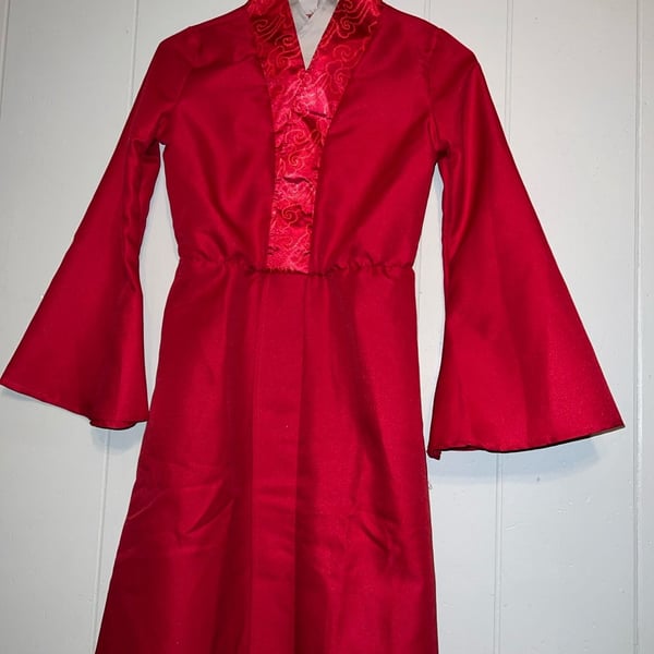 Disney Store Mulan Deluxe Costume Live Action Film Dress Only Red Size Small 4-6