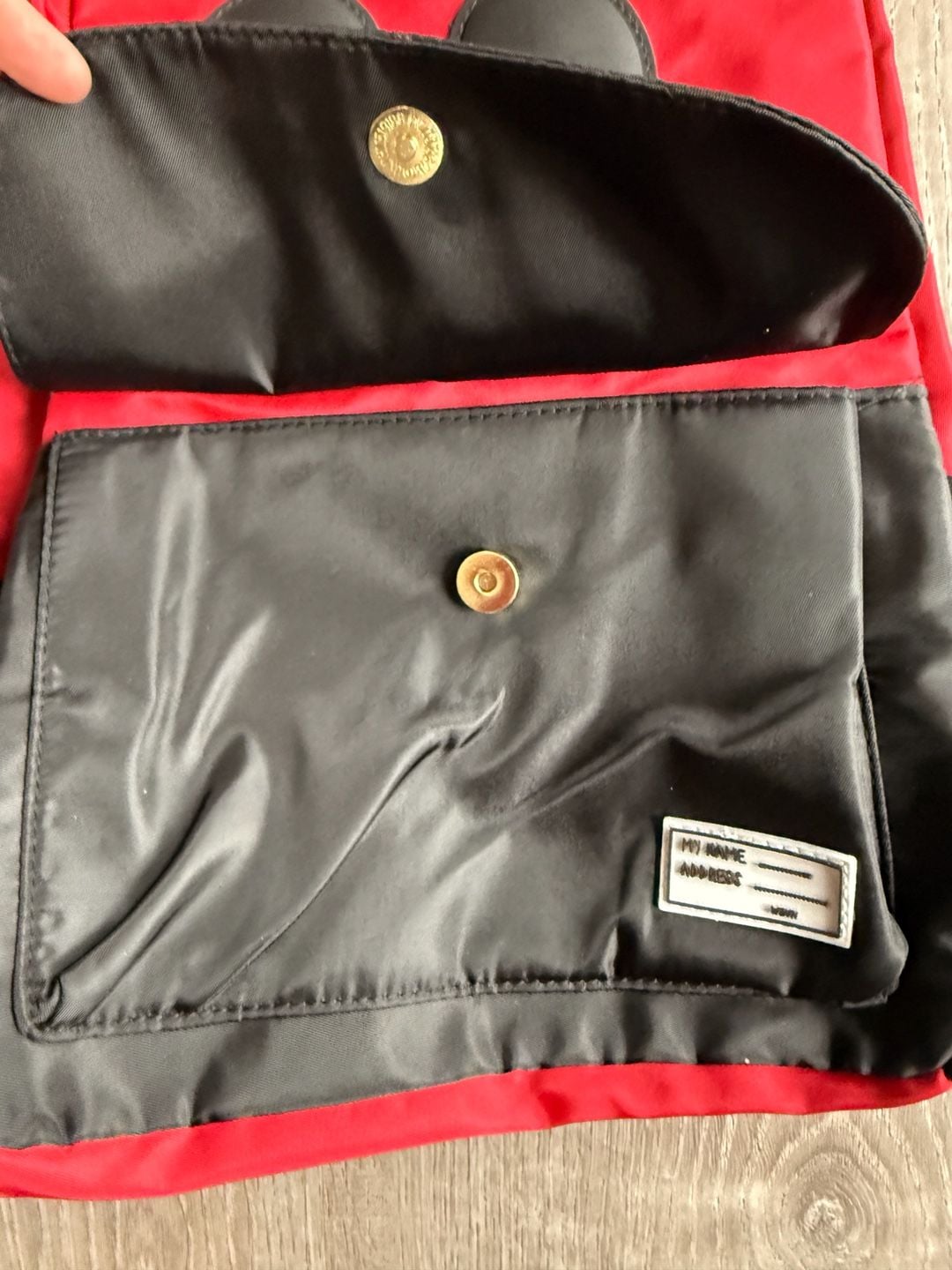 Mickey Mouse Character Face Red and Black Backpack 2