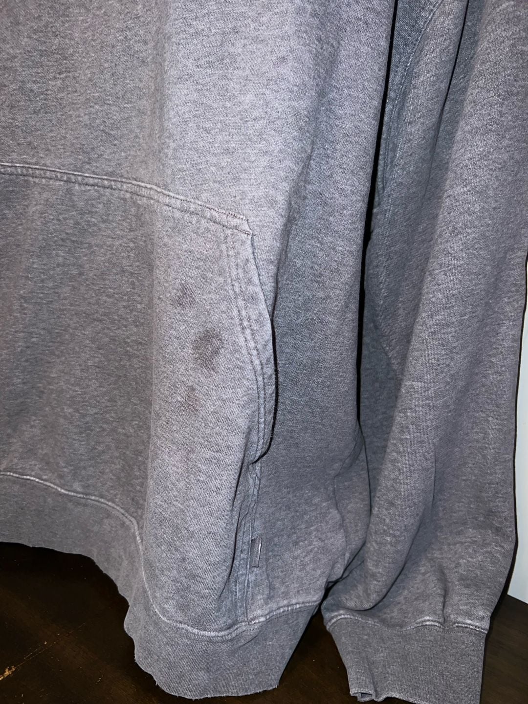 Nike Vintage Spellout Embroidered Hoodie Size 3XL Grey Pullover 8