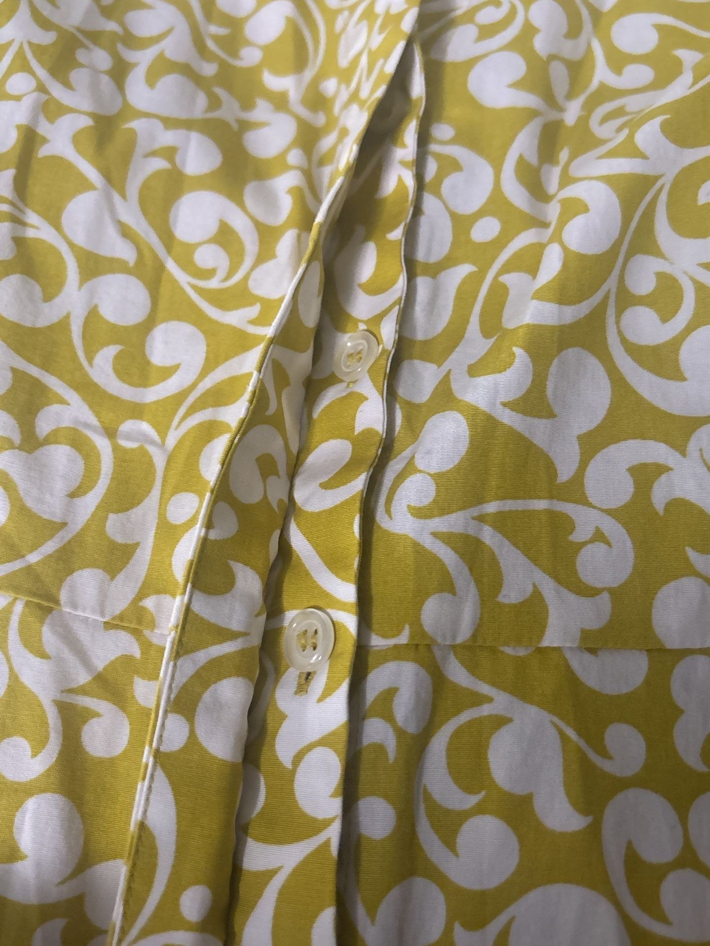Boden Yellow White Floral Wrap Dress Size US 6P 8