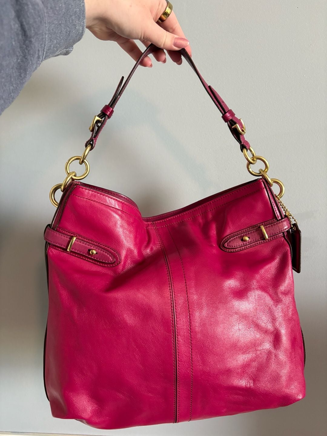 Coach Colette Plum Leather Hobo Bag 16413 3