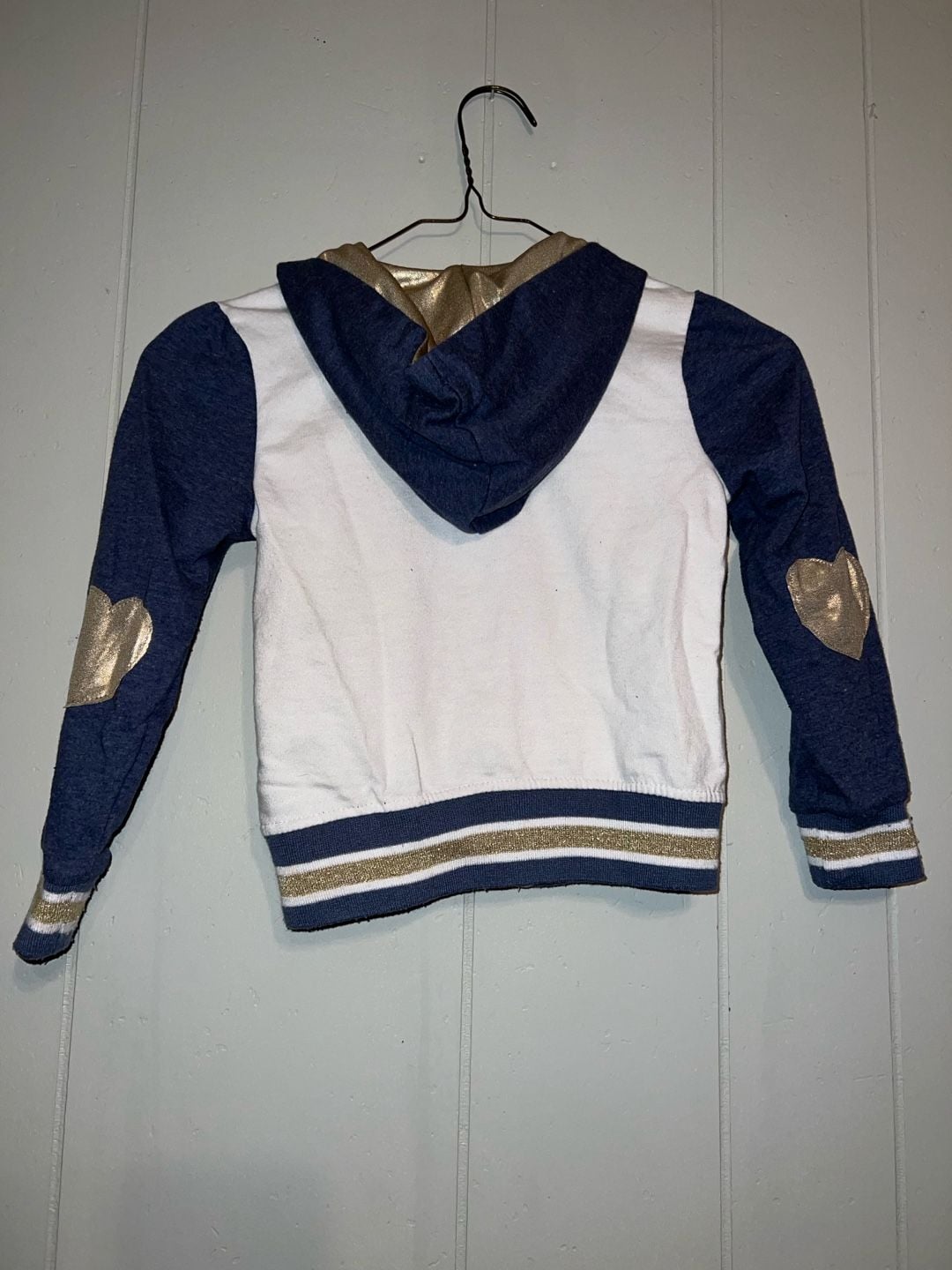 Disney Doc McStuffins Zip-Up Hoodie Size 5T White Blue Gold 6