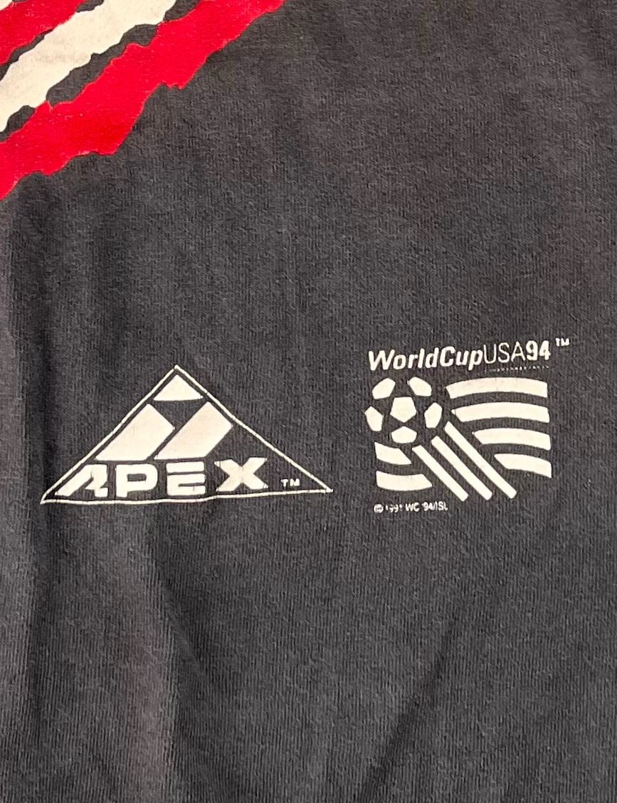 Usa World Cup 1994 Faded Black Distressed Tshirt 10