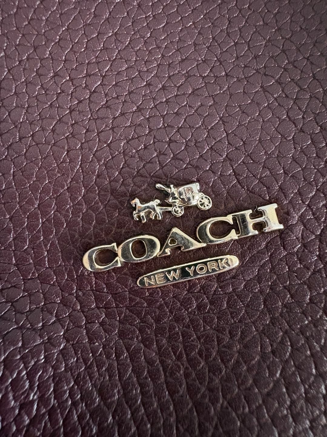 Coach Turnlock Chain Tote 27 Oxblood Leather 10