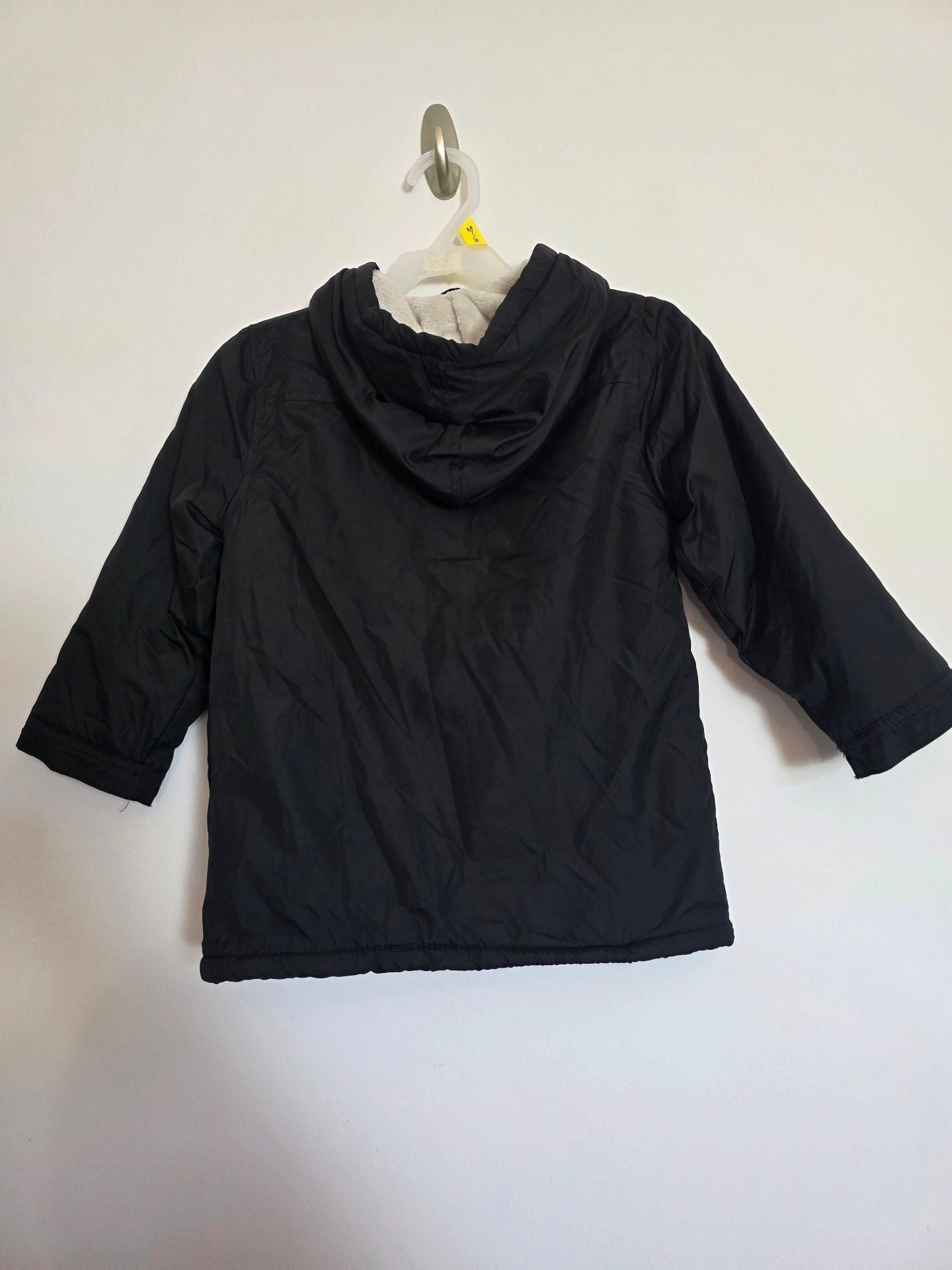 Ben Sherman Kids Black Hooded Fleece Lined Jacket Size 4 7