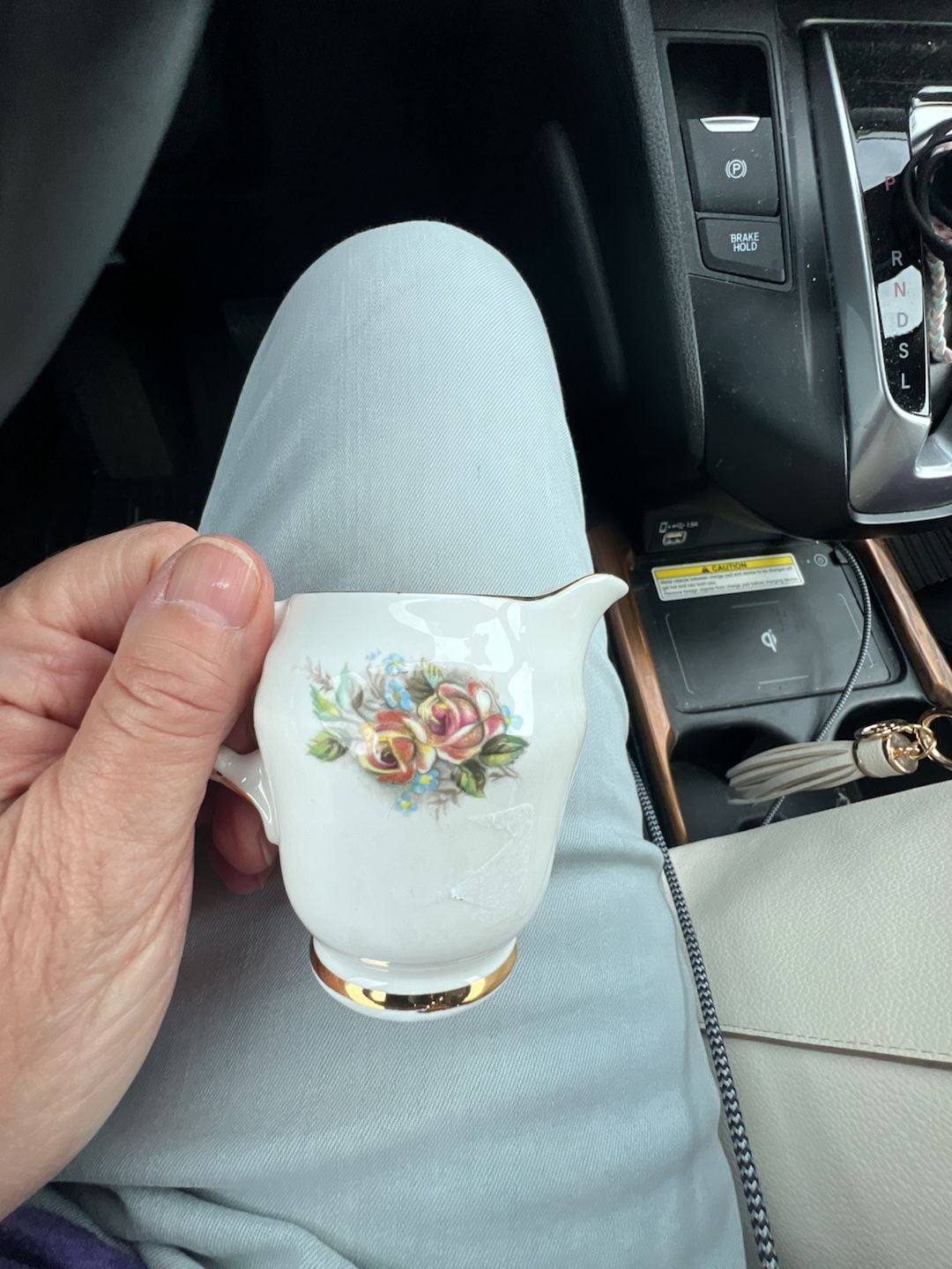 Vintage Duchess China Creamer
English Garden Roses, Gold Trim - , 2