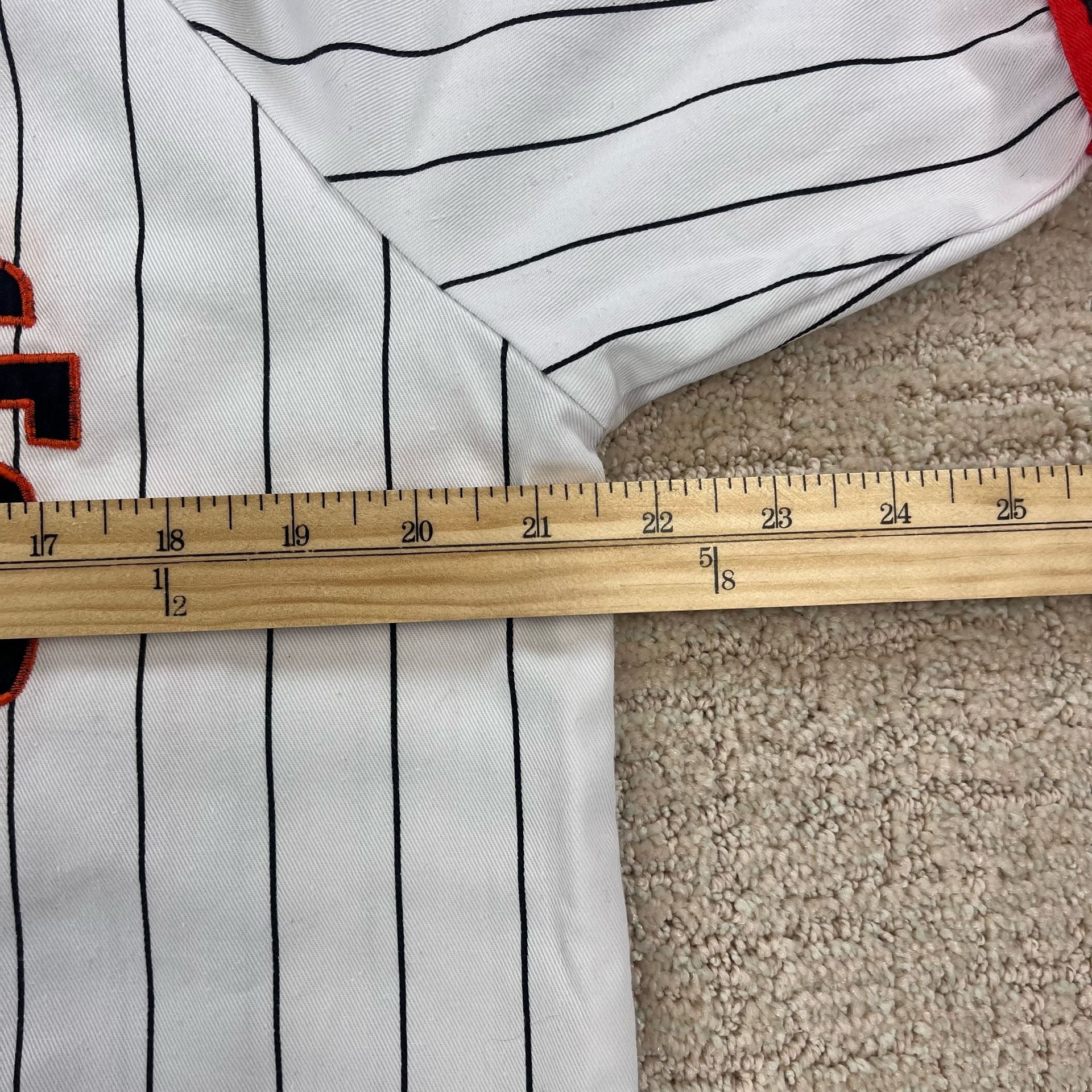 90s Vintage Starter San Francisco Giants Pinstripe Baseball Jersey Size M 5