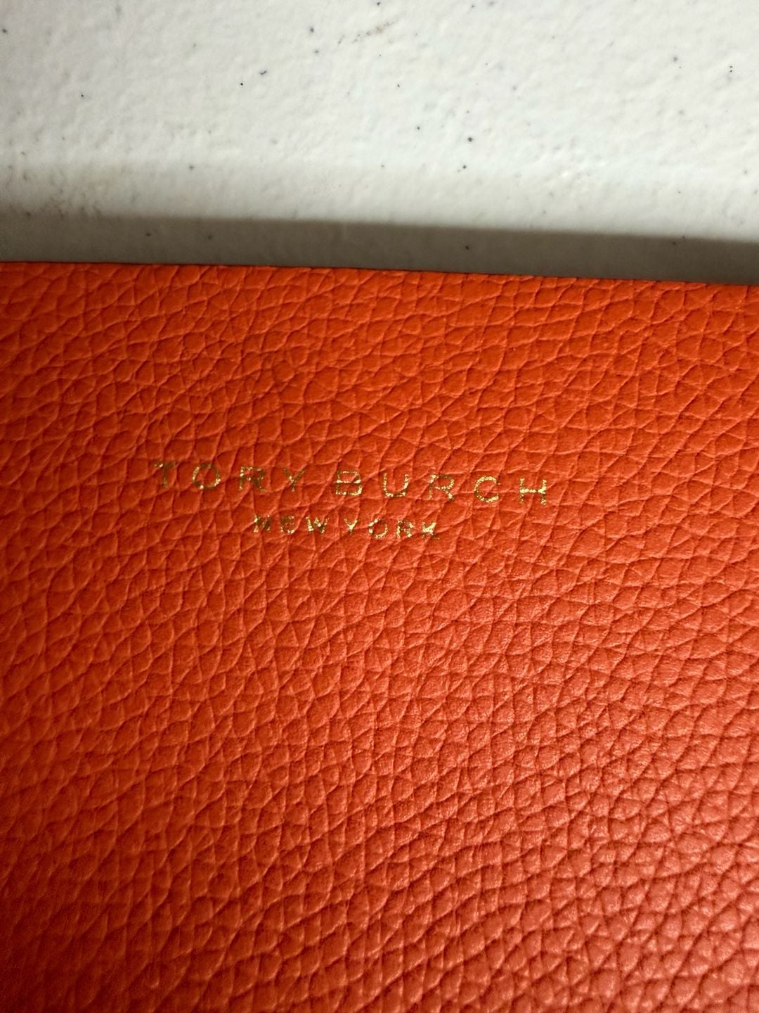 Tory Burch Perry Tote Bag Orange Leather 3
