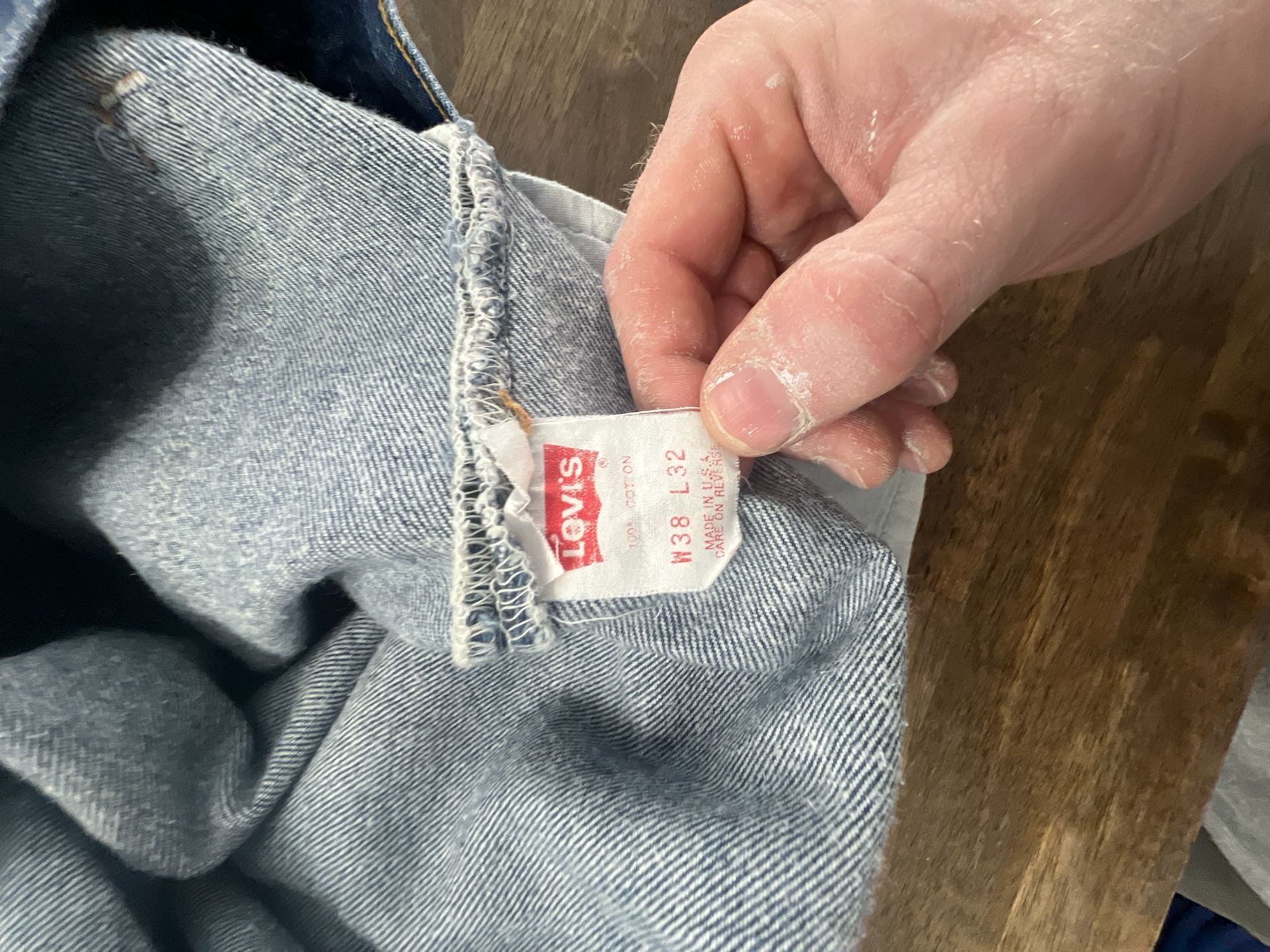 Levi's 501 Size 36x31 Blue Denim Jeans made in USA 9