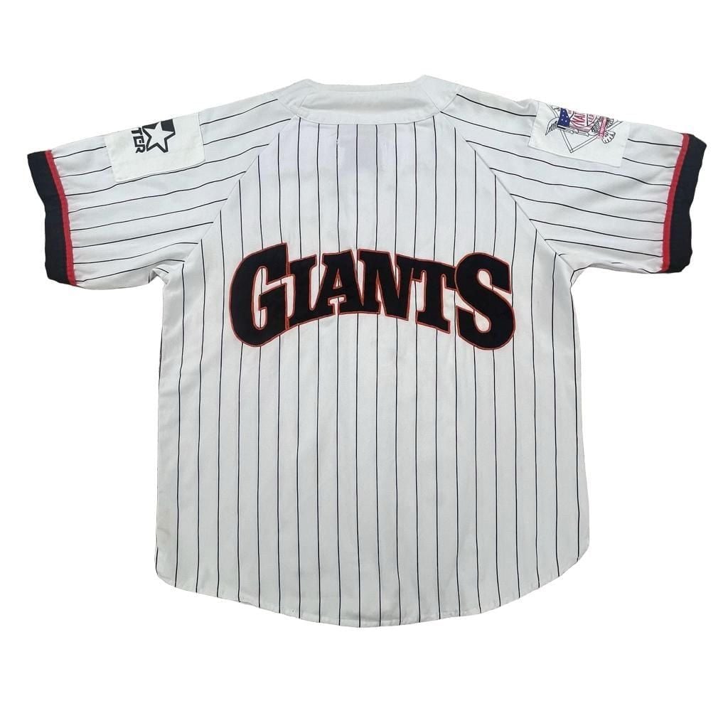 90s Vintage Starter San Francisco Giants Pinstripe Baseball Jersey Size M 3