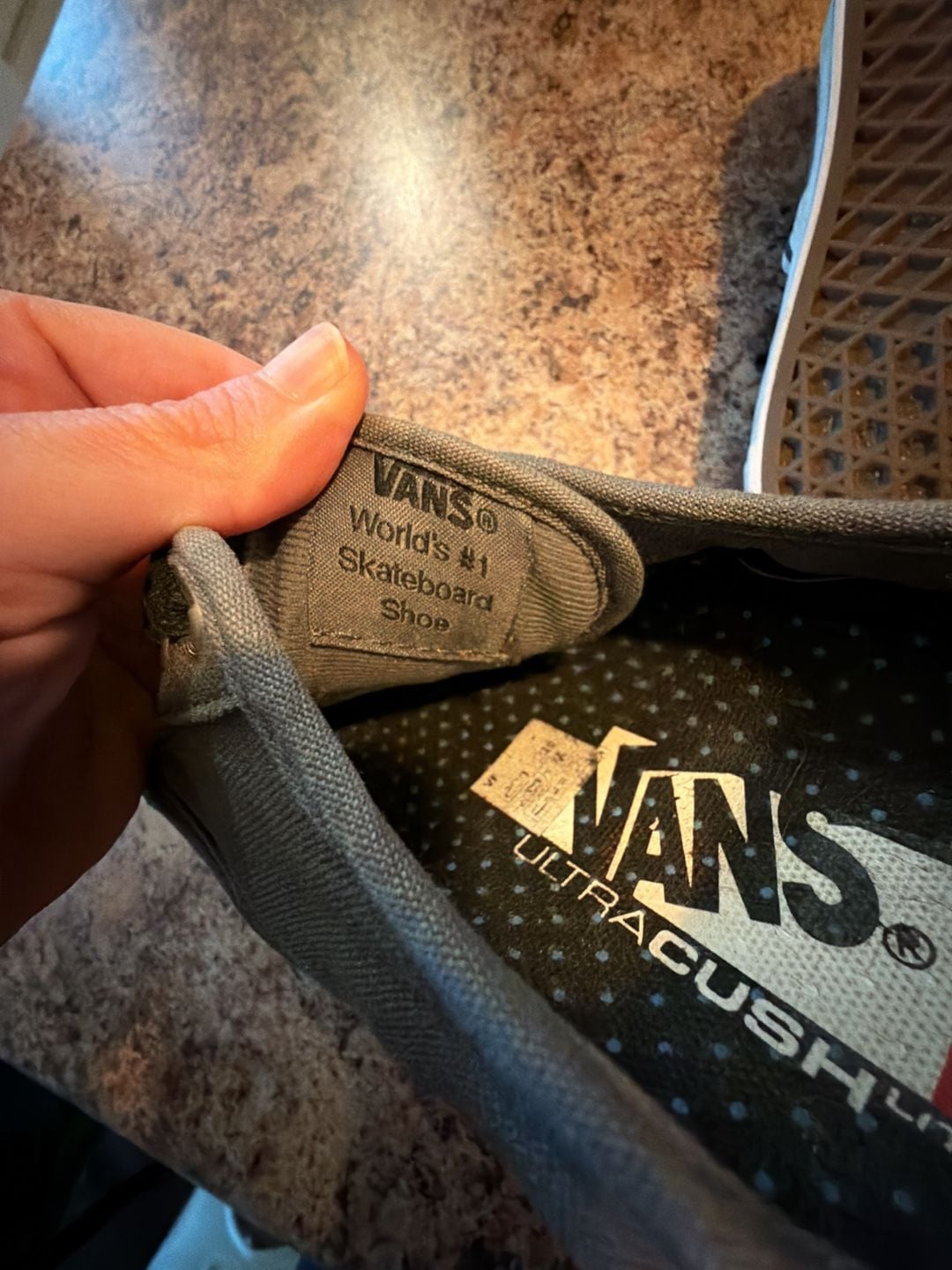 Vans Atwood Low Suede Canvas Black Grey Skate Shoes US 7.0 6