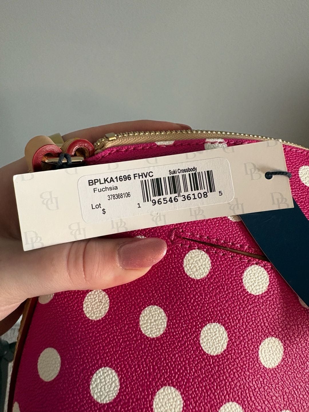 Dooney & Bourke Polka Dot Suki Crossbody Fuchsia BPLKA1696 12