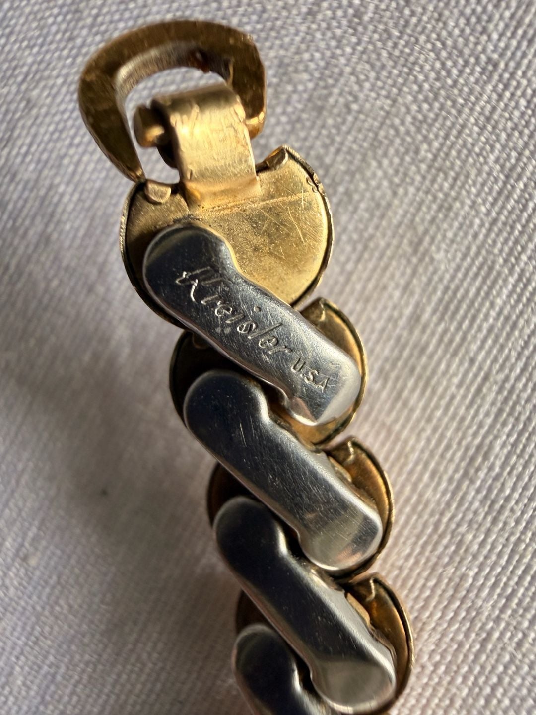 Kreisler USA Bracelet Watch Band 1/20 10K G.F. Gold Stainless 3