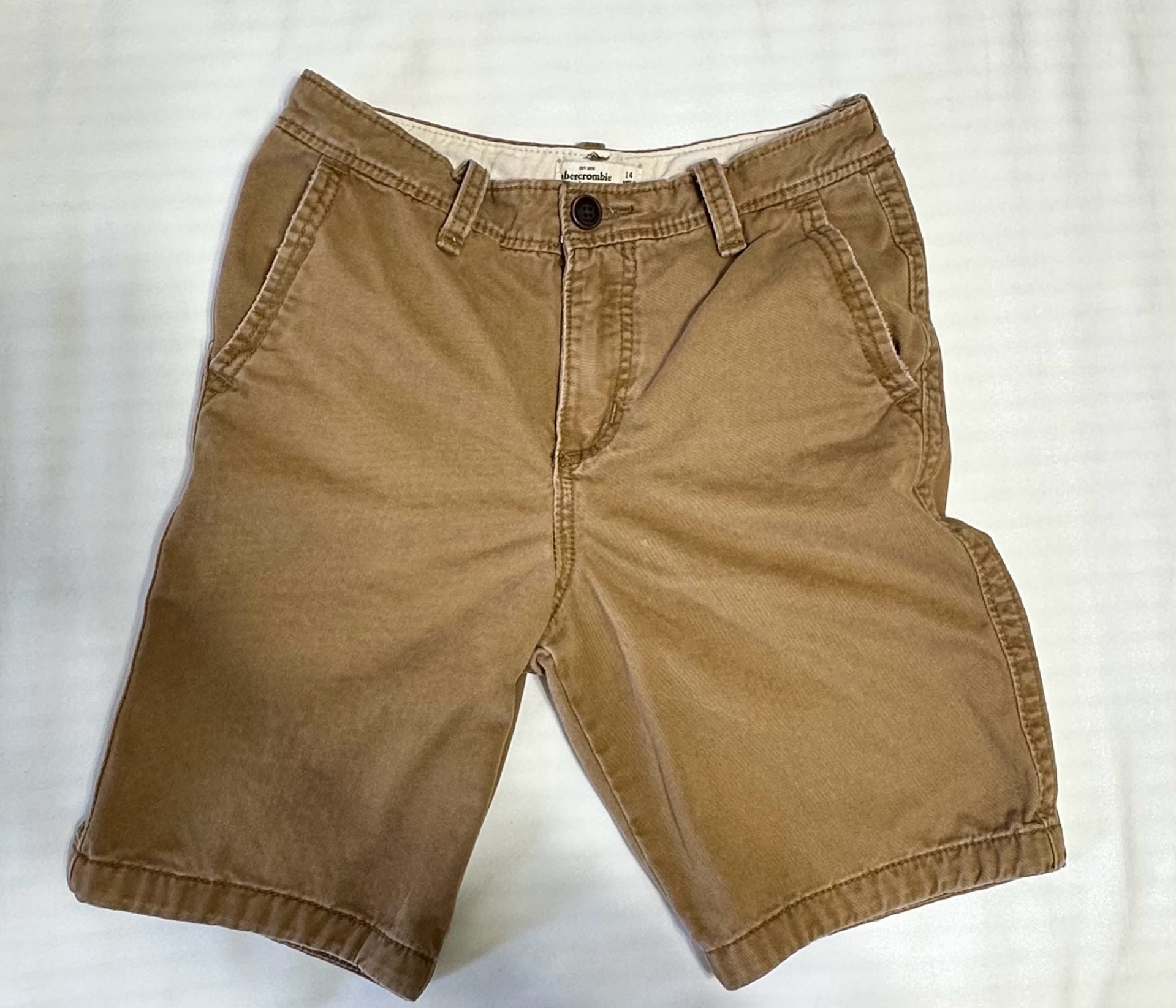 Abercrombie Kids Chino Shorts Size 14 Brown Cotton 2