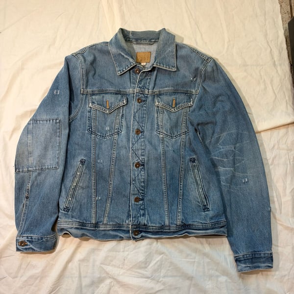 Men’s medium Gap 1969 Denim Jacket Blue Distressed
