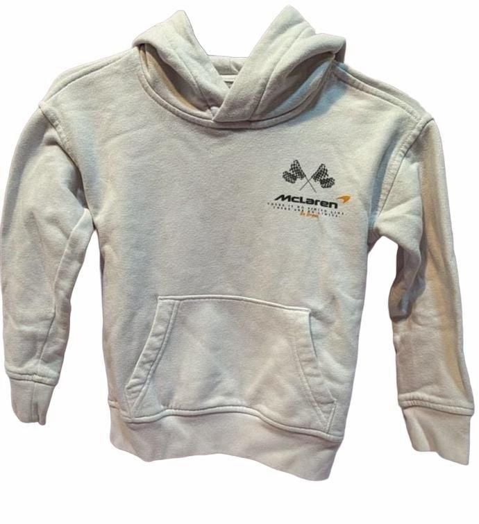 Kids McLaren Formula 1 Team Hoodie Size 5/6 White Graphic 2