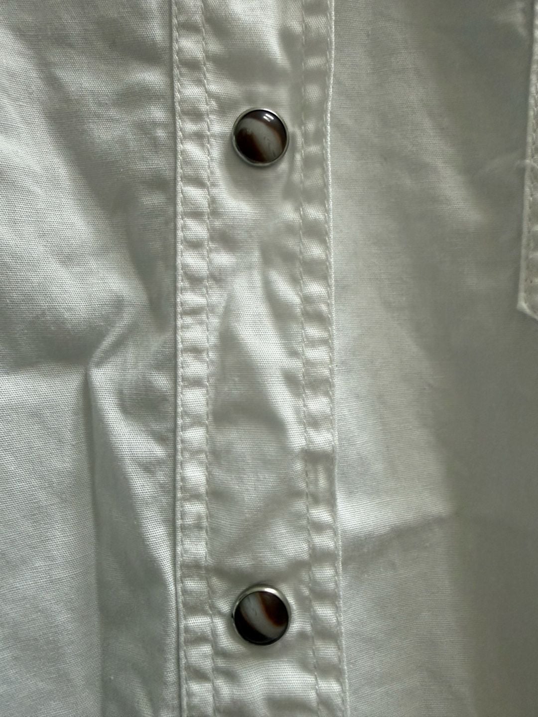 Roper White Long Sleeve Western Shirt Size M 7