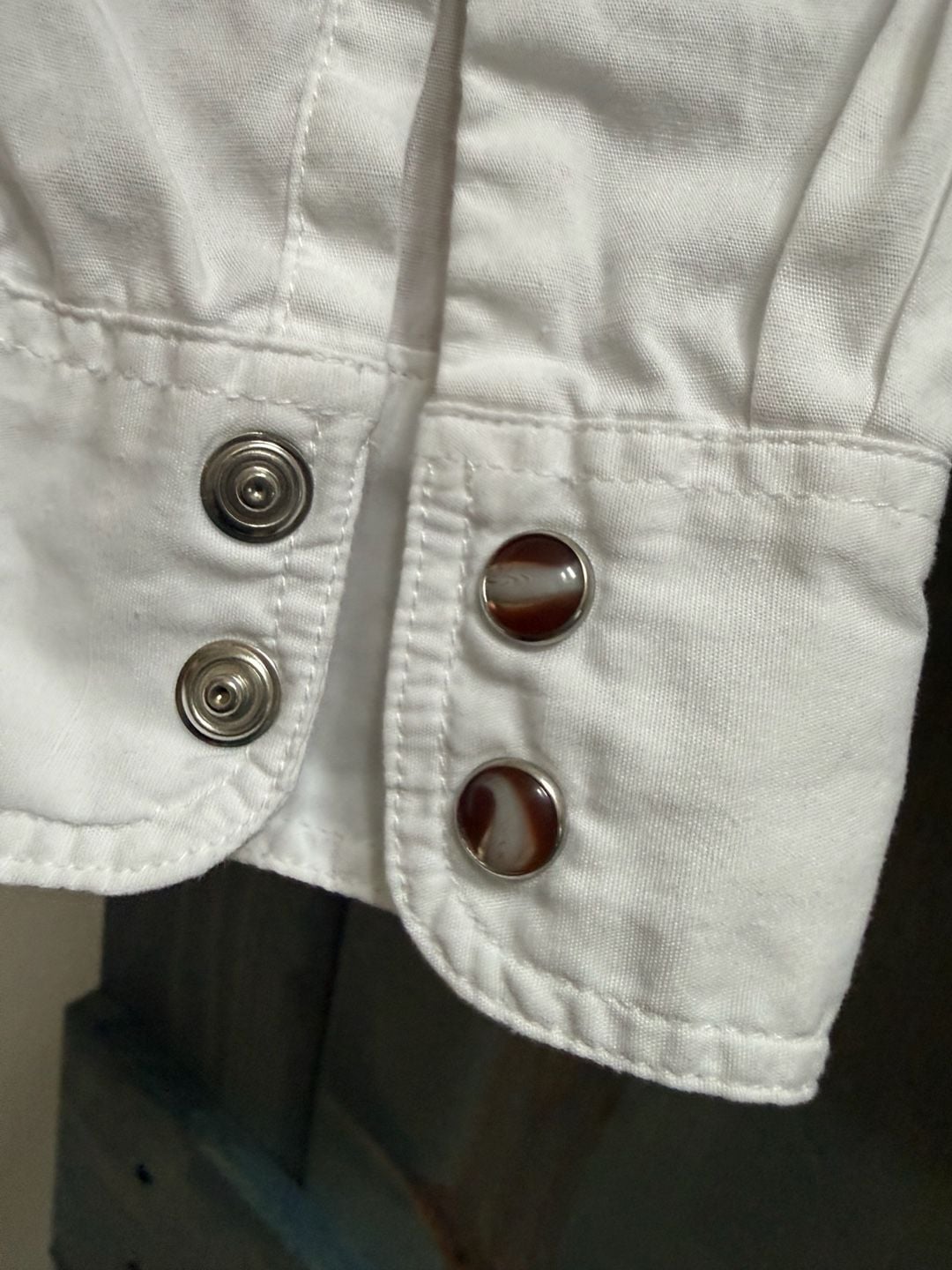 Roper White Long Sleeve Western Shirt Size M 8