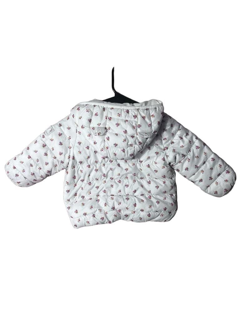 Baby Gap Floral Puffer Jacket 18-24 Months White Primaflo 4