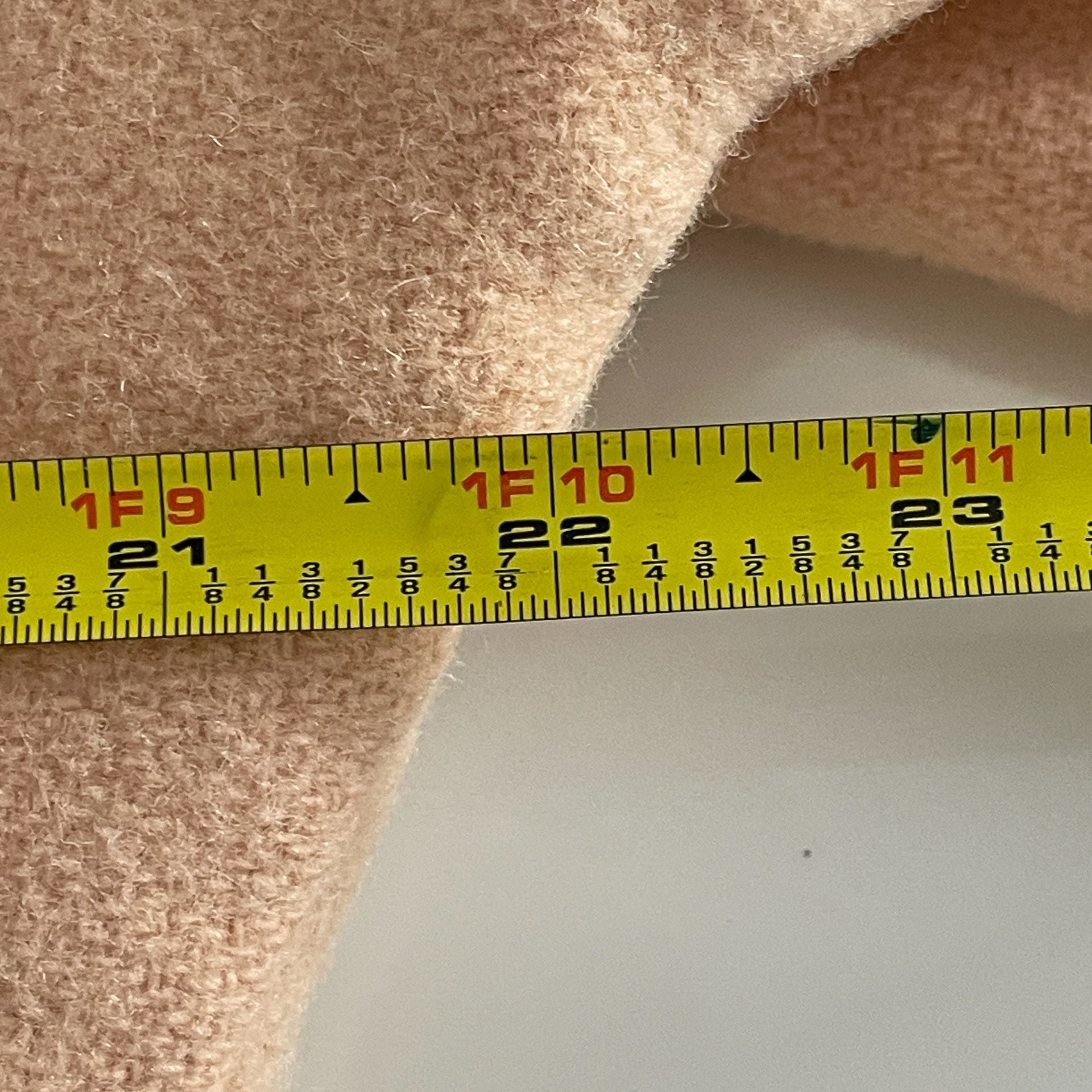 American Apparel Vintage Wool Coat Suede Collar Peach 9