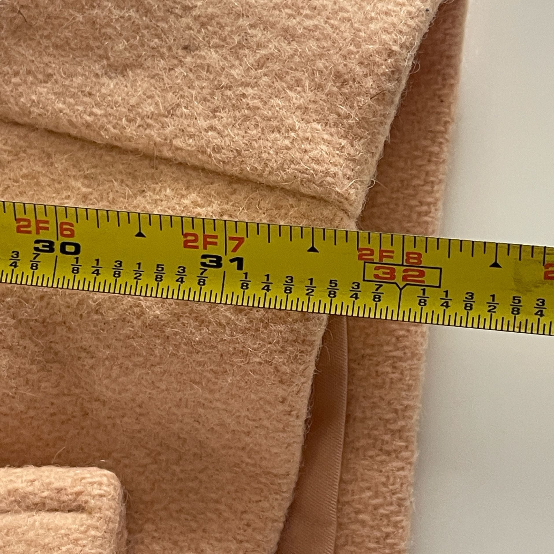 American Apparel Vintage Wool Coat Suede Collar Peach 10