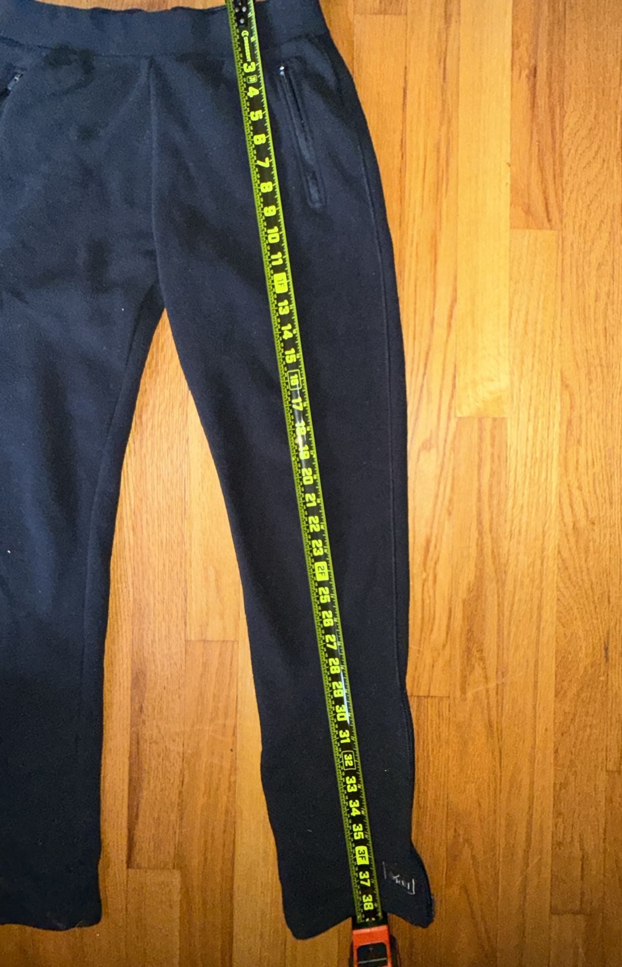REI Women’s Fleece Pants Size S Black Zip Pockets Drawstring Winter 9
